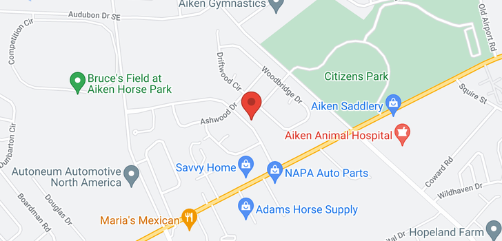 map of 214 Gatewood Drive, Aiken, SC 29803